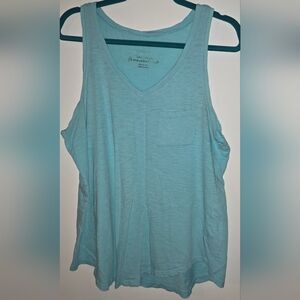 torrid Light Aqua V-Neck Pocket Tank